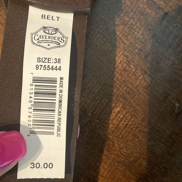 Men's Cavenders Brown Leather Belt size38 - Picture 4 of 5